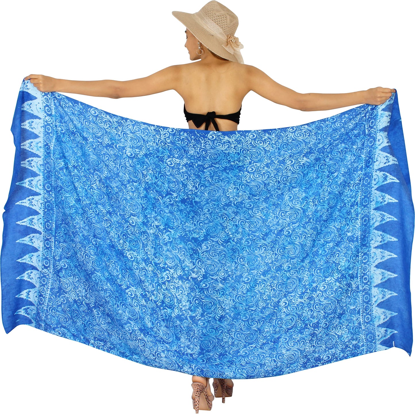 LA LEELA Women's Sarong Wrap Swimwear Cover up Wraps One Size Dodger Floral