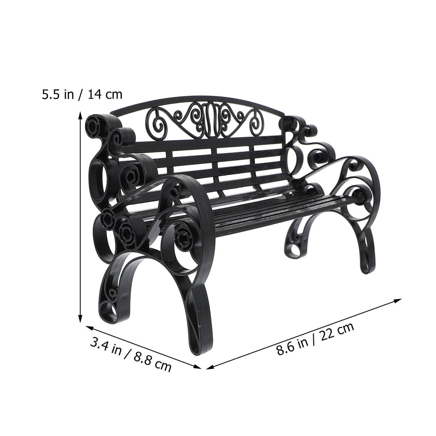DEMACRIO Miniature Bench Ornamental 2Pack For Garden Ornament Indoor Decoration
