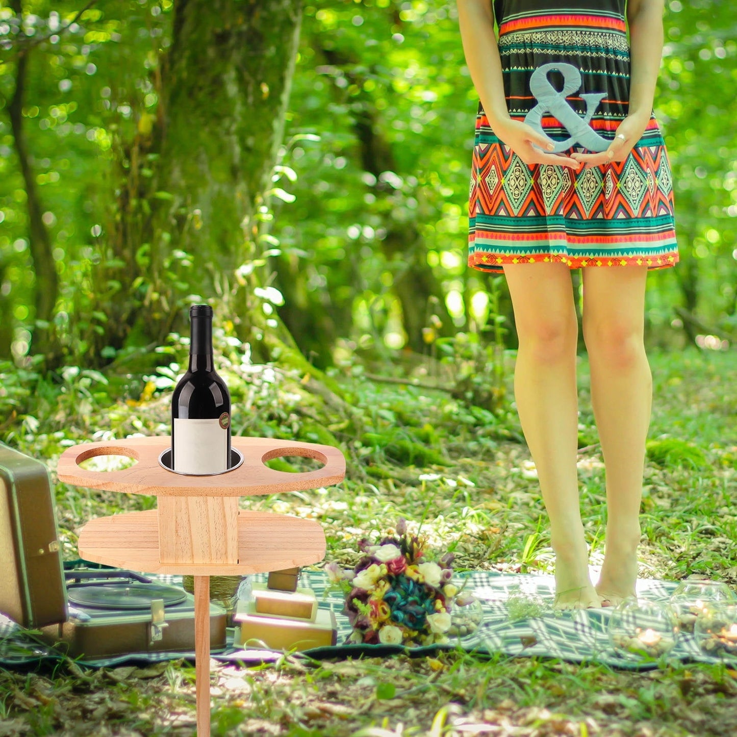 YOSADIER 1Set Synthetic Material Folding Table for Outdoors with Rectangular Shape