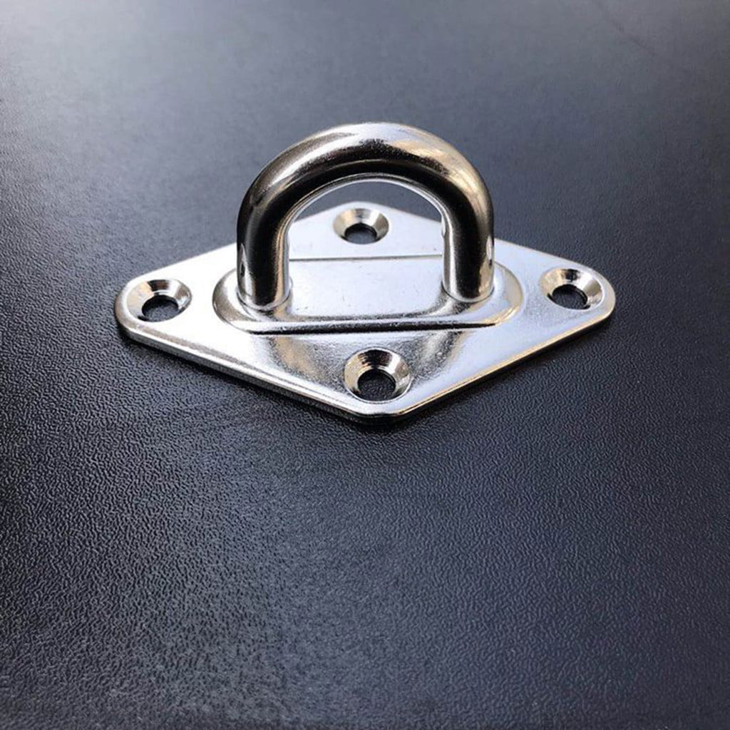 Xiying Stainless Steel Hammock Hanging Kit 2 Rhombus Pads & 2 Spring Snap Hooks Includes 8 Screws For Bracket Durable 304 Stainless Steel Pack Of 1 ,Multicolor 10X10X5Cm