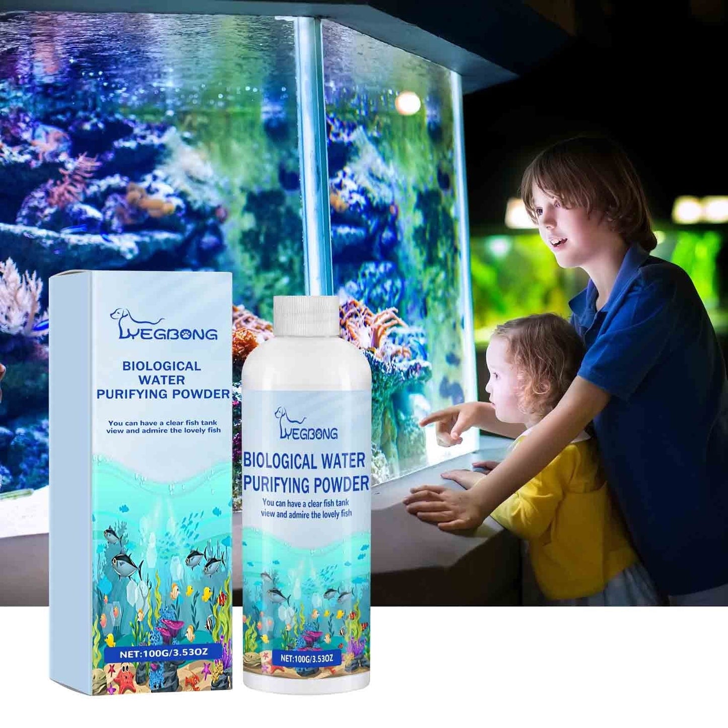 Fish Tank Water Purifier Seaweedcide Powder | Water Clarifier for Aquariums | Removes Seaweed & Impurities | Safe Non-Toxic Formula | Maintains Clean Clear Water | 1 Pack | Easy Use for Healthy Fish