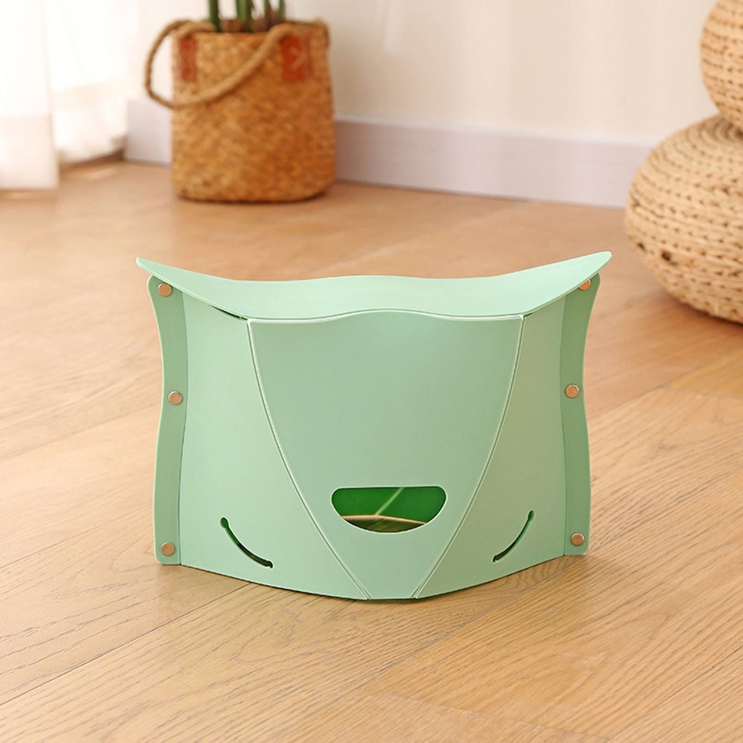 2 in 1 Foldable Plastic Stool with Handbag Function, Portable Camping Hiking Stools, Lightweight Carry Bags, Outdoor Ultralight Mini Stool for Camping & Fishing Backpacking Travel