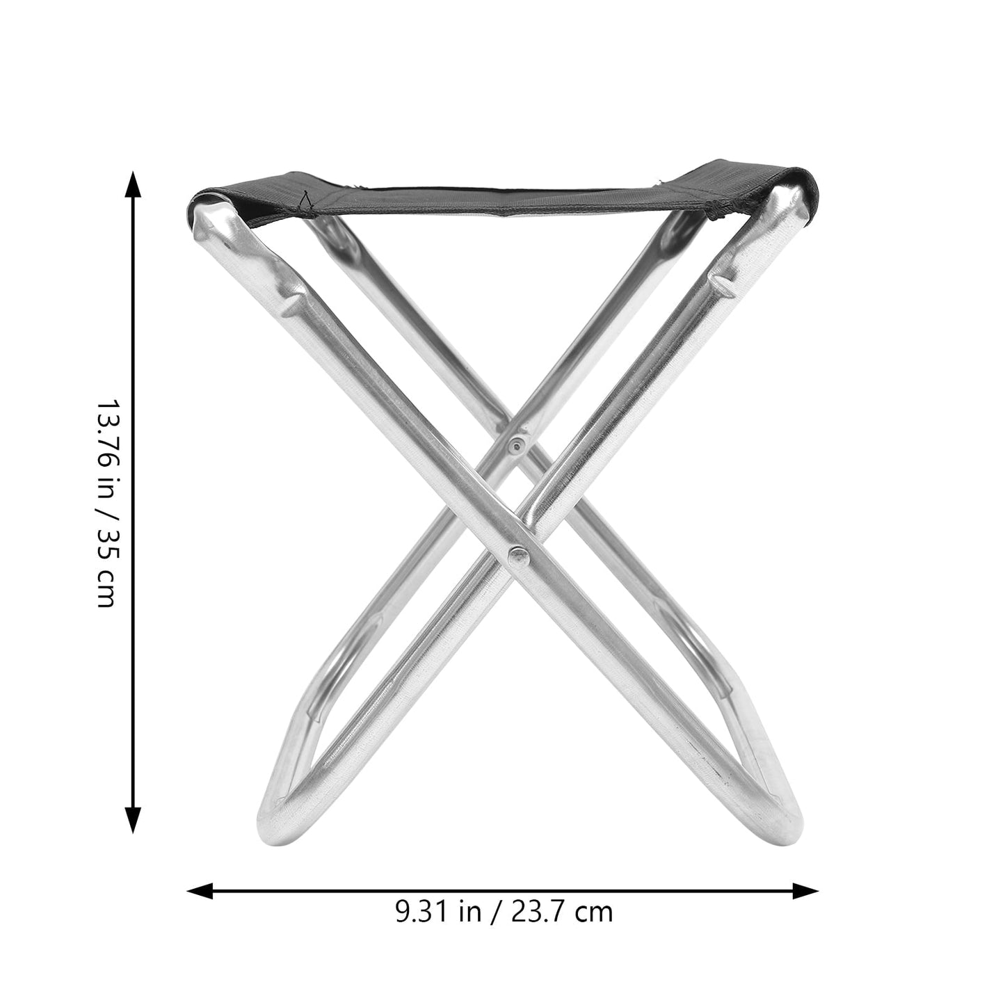 TAILTOSS Portable Folding Chair for Fishing Camping with Carry Bag Made of Aluminum Alloy and Black PVC Cloth 100kg