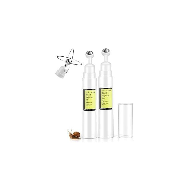 Snail Peptide Eye Cream For Moisturizing, 2 Pcs Mucin With Niacinamide, Hyaluronic Acid Dark Circles, Puffiness and Fine Lines, 34 ML.