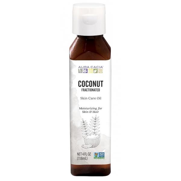 Aura Cacia Fractioned Coconut Oil Skin Care Oil, 4 Fl Oz