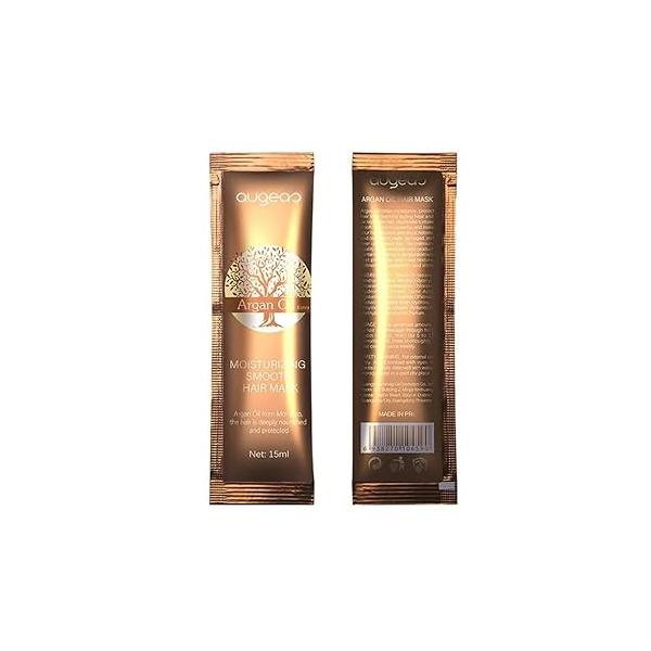 augeas Argan Oil Extra Moisturizing Smooth Hair Mask 15mL/pack (10 packs) Keeps hair Color Last Longer Up to 6 Weeks (Traveling, Single Use, First Time Test Trying Convenience Packages)
