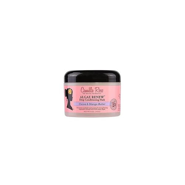 Camille Rose Algae Renew Deep Conditioning Hair Mask with Peppermint, Blue Green & Mango Butter, to Strengthen and Moisturize, for All Types, 8 oz