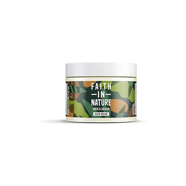 FAITH IN NATURE Natural Hair Mask - Vegan & Cruelty Free, No SLS or Parabens 10.14 fl oz, Shea Argan