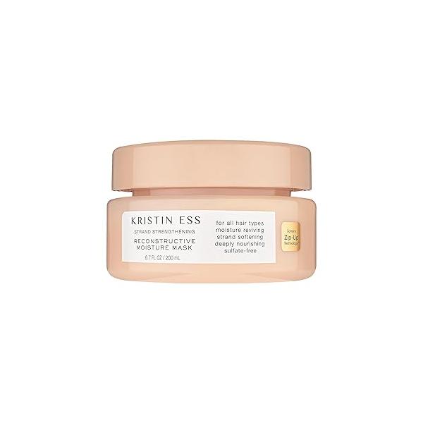 Kristin Ess Hydrating Deep Conditioner Protein Hair Mask - Shea Butter + Coconut Oil Treatment for Dry Damaged Conditioning, Strengthening, Softening, Anti-Frizz Pear Amber Scent