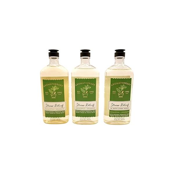 Lot of 3 Bath & Body Works Aromatherapy Stress Relief Eucalyptus Spearmint Wash Foam (Eucalyptus Spearmint)