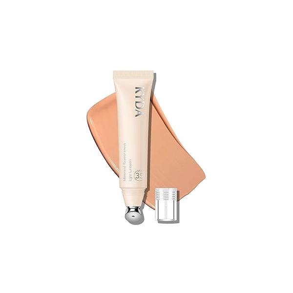 Mineral Sunscreen Eye Cream, 3-in-1 Anti-Aging Under Treatment SPF 35, Concealer for Smooth Eyelines Cover Dark Circles, 03