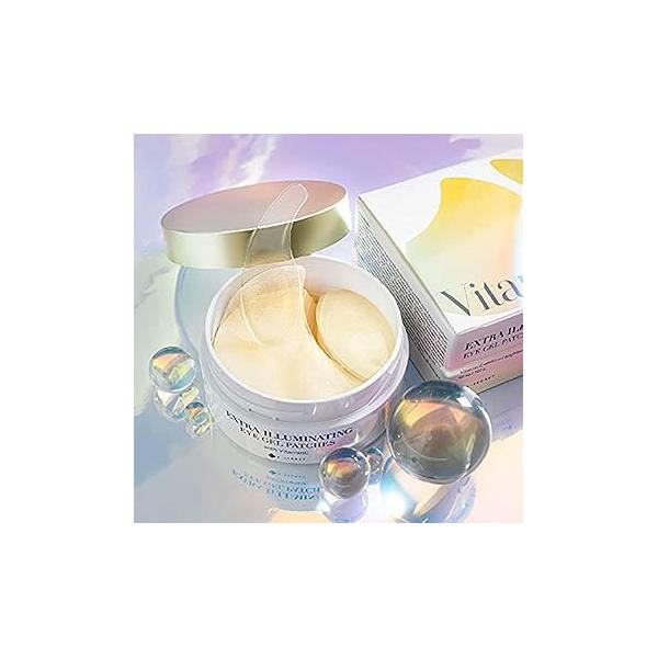 KSECRET Extra Illuminating Eye Gel Patches, 102g/3.45oz. 60pcs (15 full pairs) with VITAMIN C | Korean Skincare Under Masks for Pigmentation Revoval, Anti-Wrinkles, and Dark Circles…