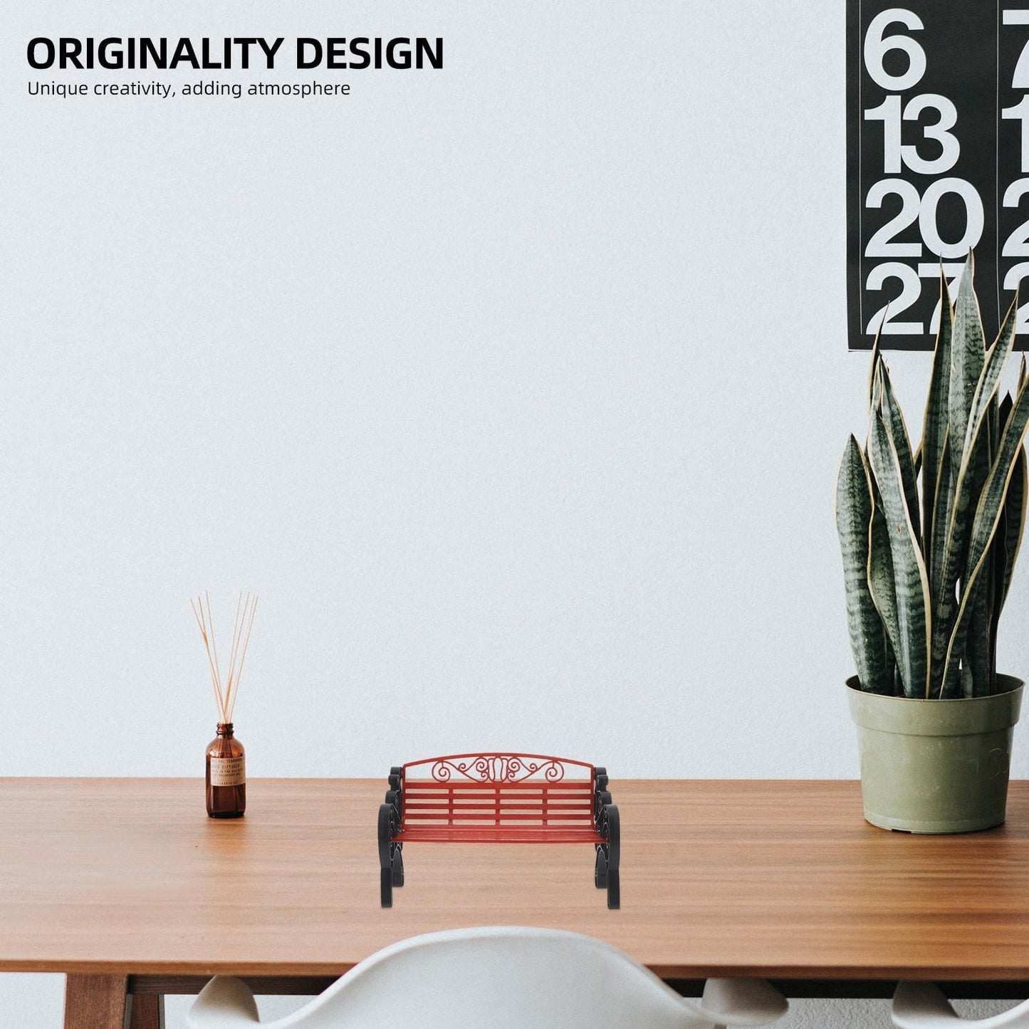 UNOMOR Mini Garden Bench Model ABS Multi Scene Accessories Adults 1Pack