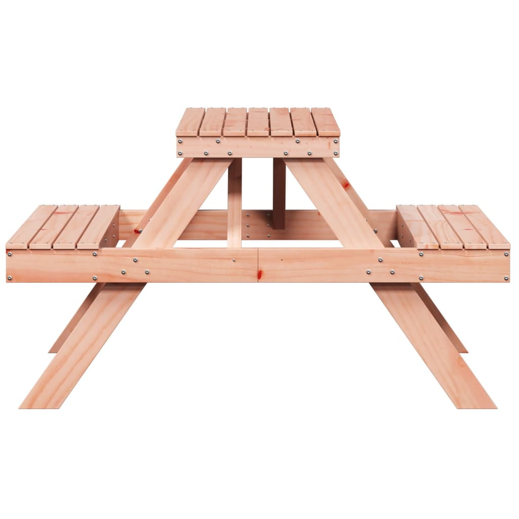 vidaXL Picnic Table Natural Wood Solid Douglas Fir Wood Medium Durable