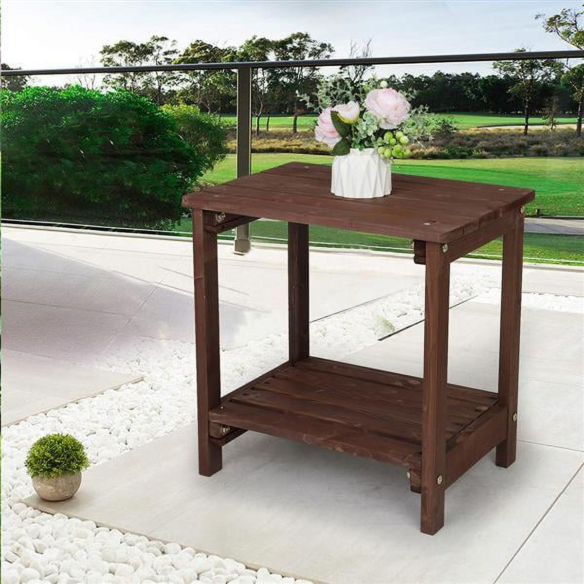 Rectangular Wood Side Table, Sturdy, Versatile for Bedroom, Living Room & Office , Light Brown