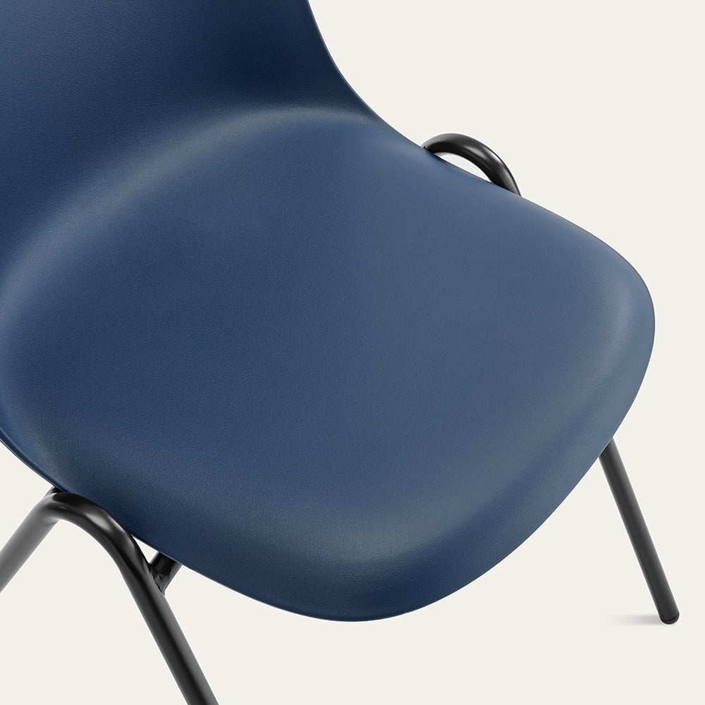 XDECO Stackable Dining Chairs 4-Pack for Indoor/Outdoor, Blue