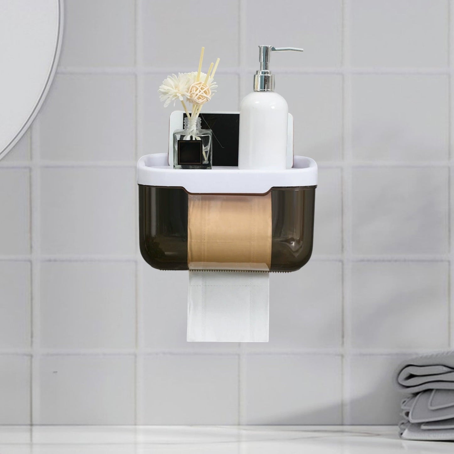 Kraoden Scandinavian Tissue Box for Home and Office, Stylish Drawer Organizer, Transparent Coffee Table Accessory, Convenient for Outdoor and Travel Use