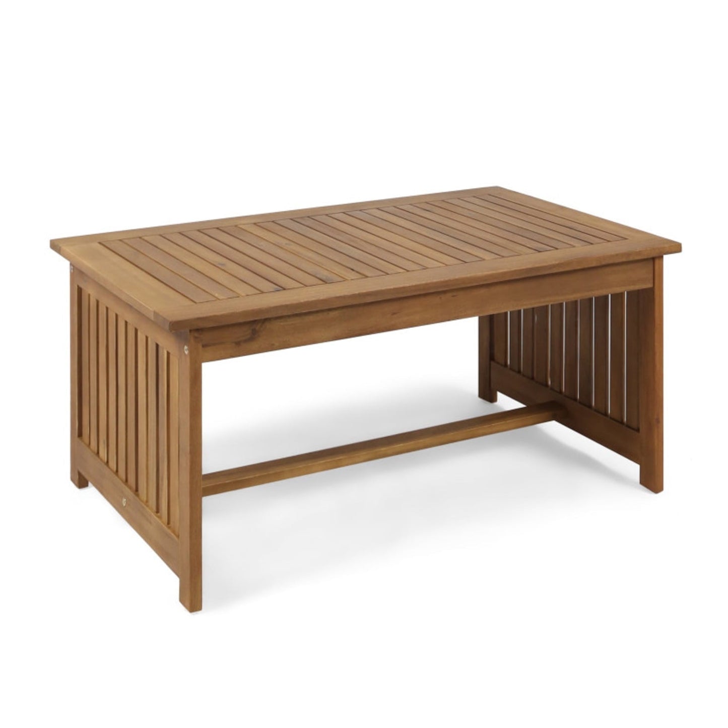 Acacia Outdoor Coffee Table, Handcrafted 40" Long Patio