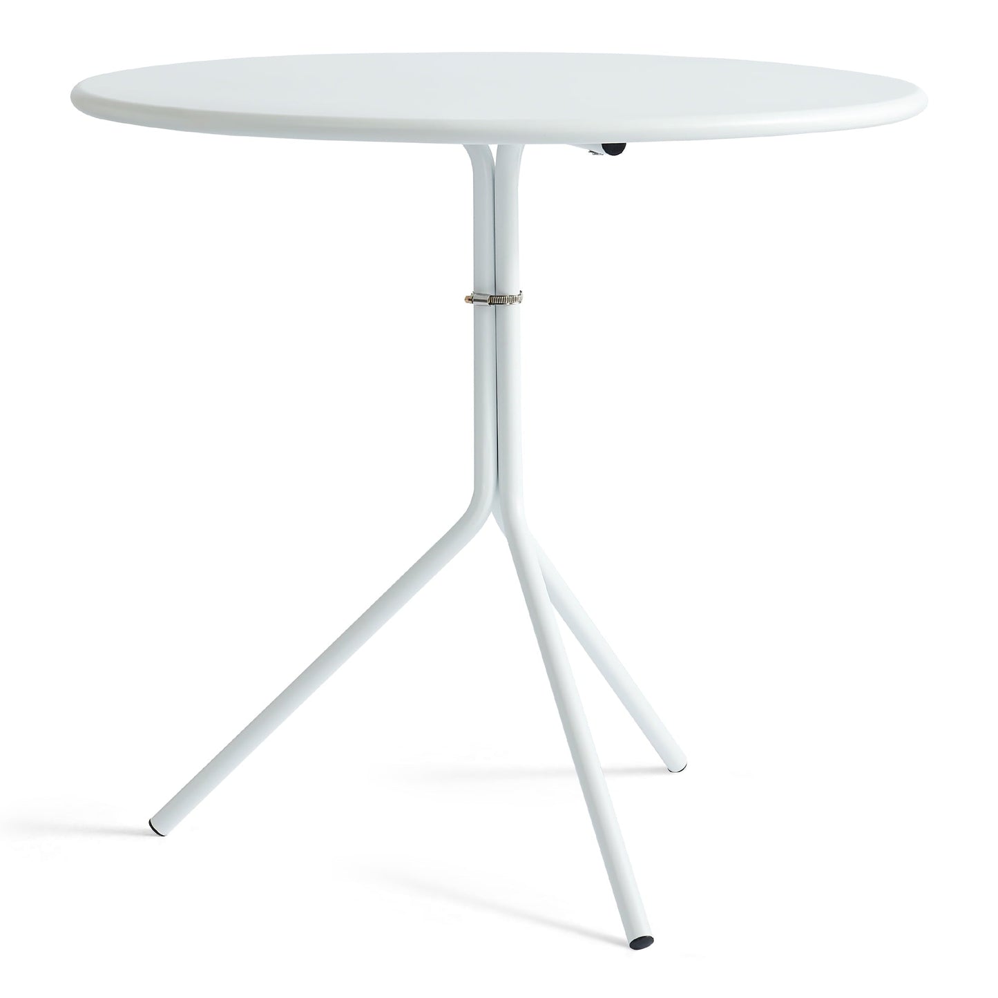 XDECO Patio Dining Table for 4, Bistro Table with Minimalist Modern Style, 31"Round Outdoor Coffee Side Table for Backyard, Deck, Yard, Garden, Poolside, White