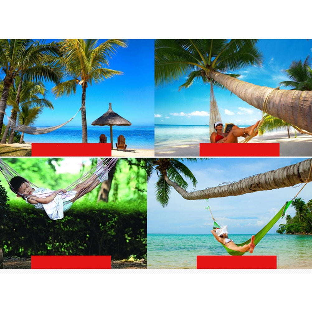 Raindrops 1Pack Durable Netted Hammock for Hiking and Picnic Bed Sleeping 240*80*05cm Blue