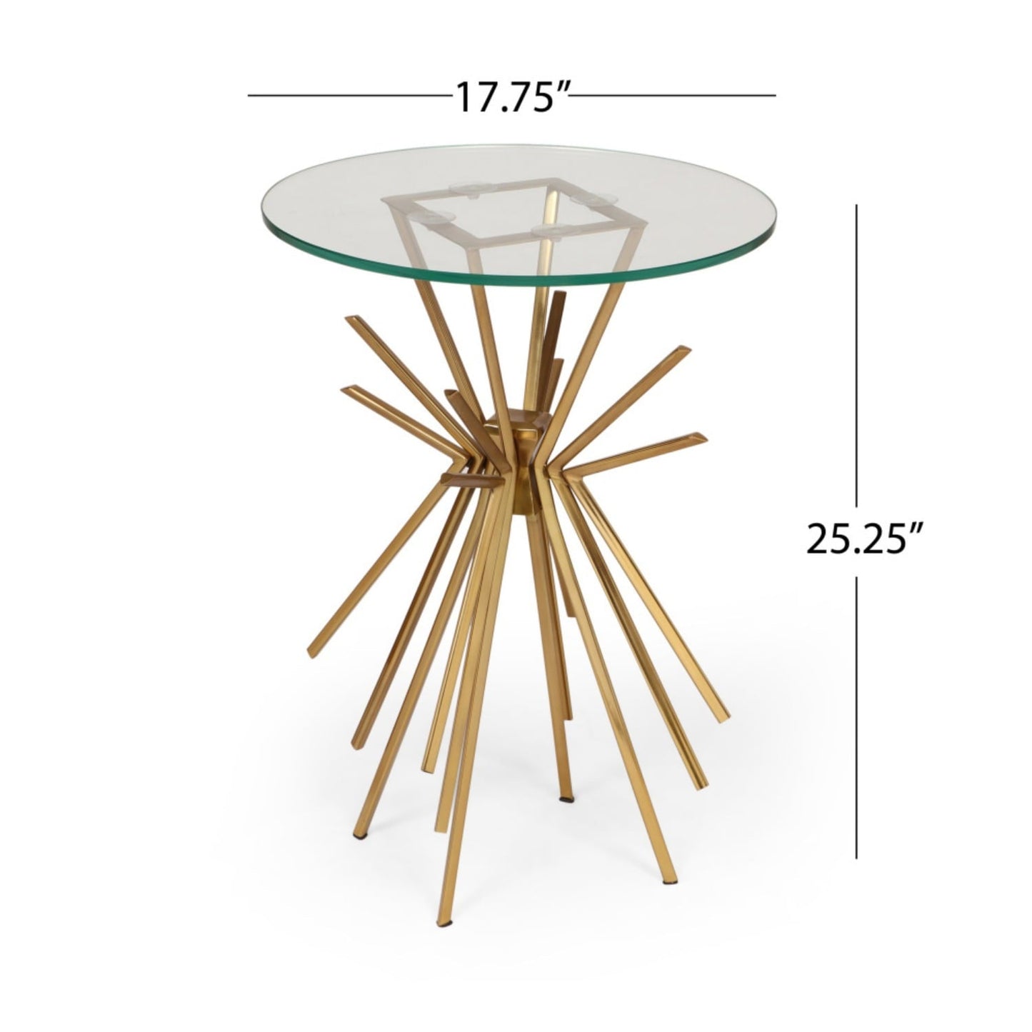 SPARKLE GLASS SIDE TABLE for Living Room Dining Room