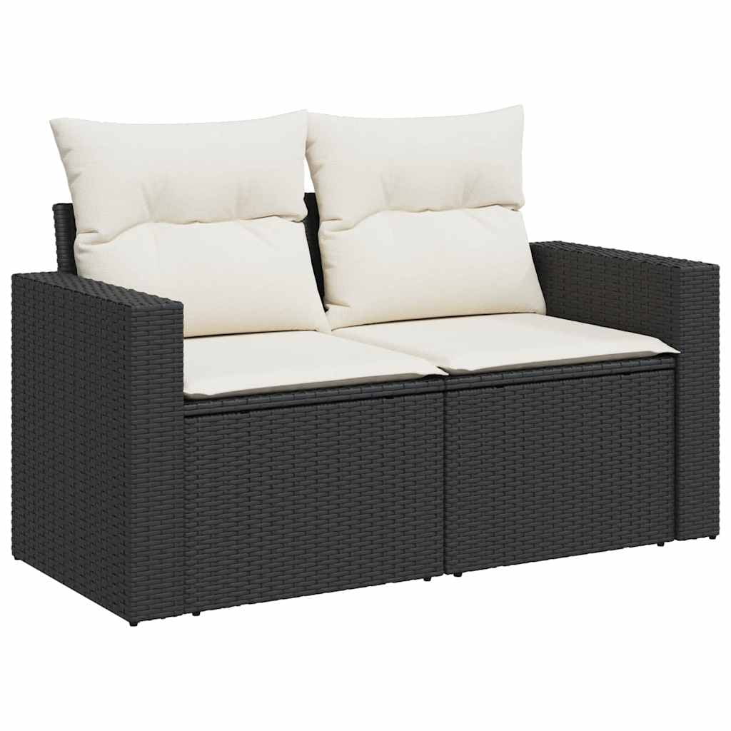 vidaXL Garden Sofa Set Black