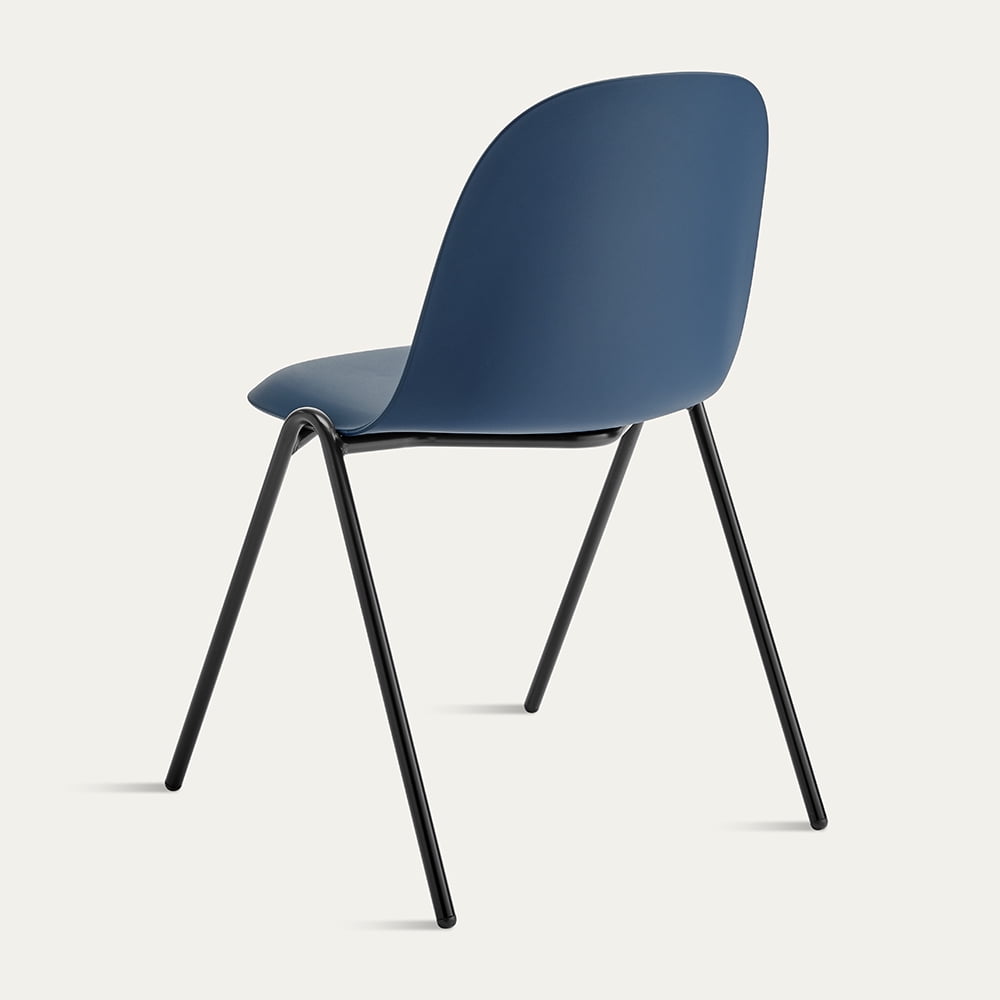 XDECO Stackable Dining Chairs 4-Pack for Indoor/Outdoor, Blue