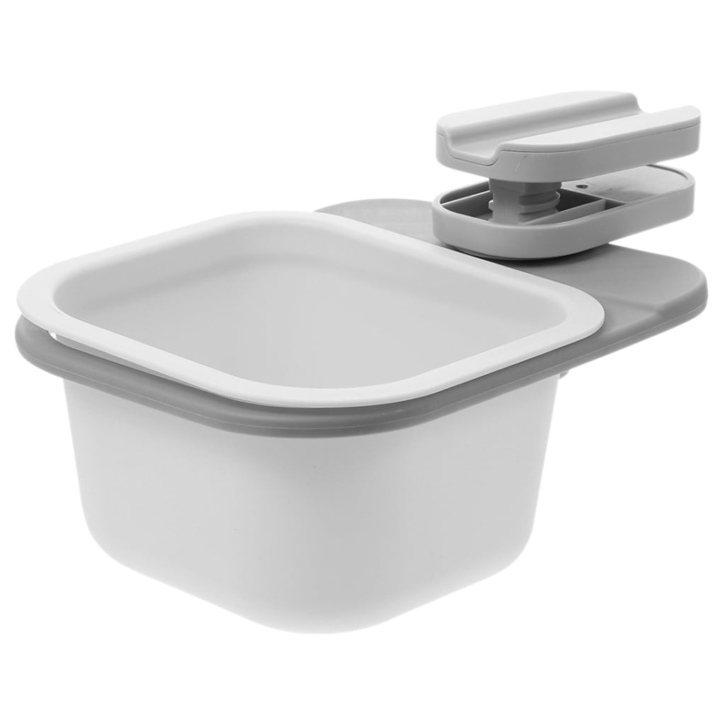 FONDOTIN 2Pack Tiny Small Trash Can Gray ABS Rotatable Simple Design For Dining Table