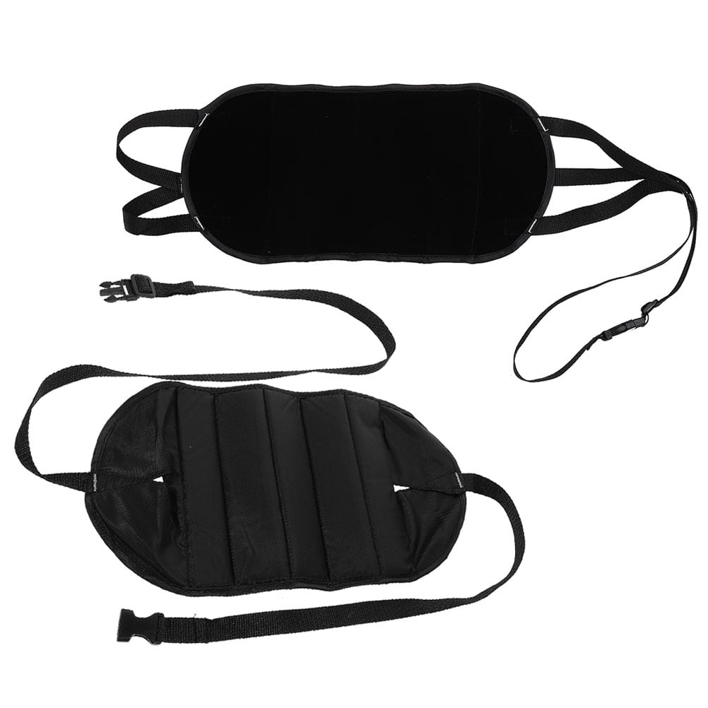 Milisten 2Pcs Black Foot Hammock with Oxford Cloth and Fleece Fabric for Home Use