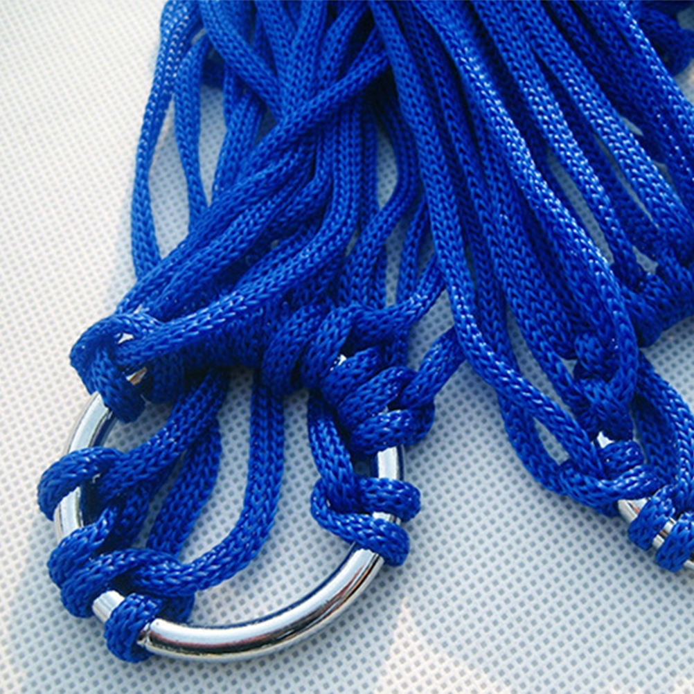 Raindrops 1Pack Durable Netted Hammock for Hiking and Picnic Bed Sleeping 240*80*05cm Blue