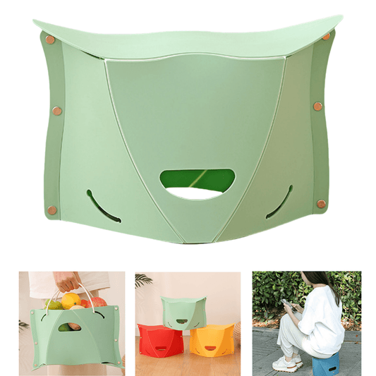 2 in 1 Foldable Plastic Stool with Handbag Function, Portable Camping Hiking Stools, Lightweight Carry Bags, Outdoor Ultralight Mini Stool for Camping & Fishing Backpacking Travel