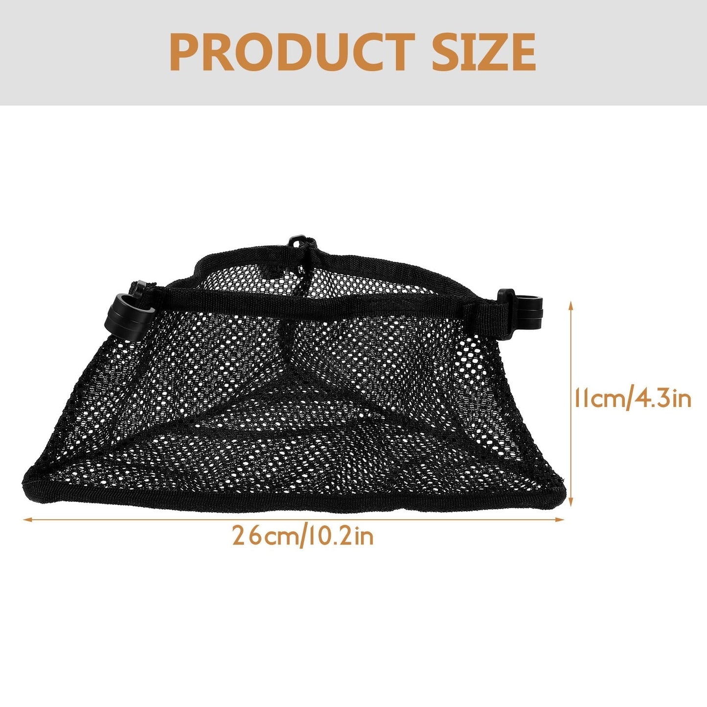 RENACLIPY Under the Table Mesh Pouch with Foldable Design for Picnic 1Set