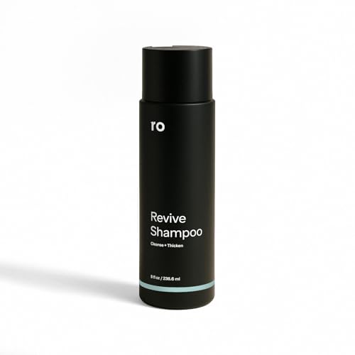 ROMAN Men's Revive Shampoo, Exfoliates & Clarifies with Peppermint, Cleanses for Thicker-Looking Hair, With Saw Palmetto, Pumpkin Seed Oil, Caffeine, Without Sulfates, Parabens, Phthalates, 8 fl oz