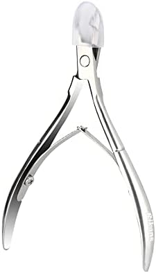 Rikans Professional Cuticle Clippers for Nails – Razor Sharp Cuticle Trimmer Tool – Durable Stainless Steel Cuticle Clippers for Adults – Ergonomic Non-Slip Handle for Fingernails & Toenails (Silver)