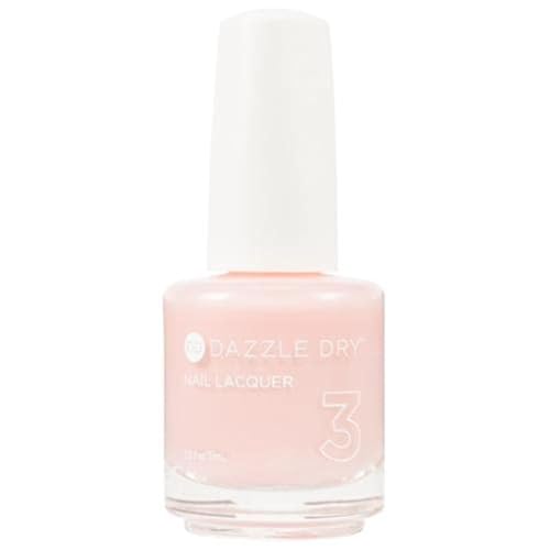 Dazzle Dry Nail Lacquer (Step 3) - Livin' La Vida Yoga - A soft and pale creamy pink with a hint of diamond dusted shimmer. Semi-sheer cream. (0.5 fl oz)