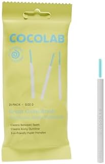 Great Gums Brush, Soft Interdental Brushes, Easy to Use Floss Supplement for Teeth Cleaning and Gum Health, Size 0, 25-Pack