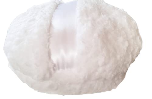 Medium Polar Bear Fluffy Fleece Powder Puff for Dusting Powder - 5 Inch Diameter