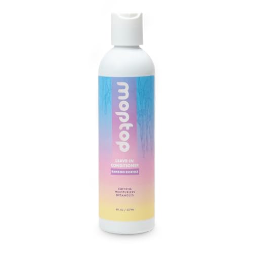 MopTop Leave In Conditioner for Curly Hair – Hair Moisturizer to Soften, Moisturize & Hydrate, Anti Frizz for All Textures & Curl Types, Sulfate & Paraben Free Hair Conditioner (Bamboo Essence, 8oz)