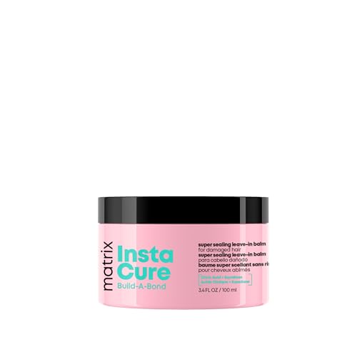 Matrix Instacure Build-A-Bond Super Sealing Leave-In Balm - Repairs & Seals Damaged Hair, Heat Protects and Smooths Frizz, With Citric Acid & Squalane, Vegan, Sulfate-Free, Paraben-Free