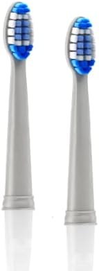 Pop Sonic Replacement Electronic Toothbrush Heads, Compatible with Go Sonic, USB, Pro Sonic Toothbrushes w/Soft Dupont Tynex Nylon Bristles, 2-Pack