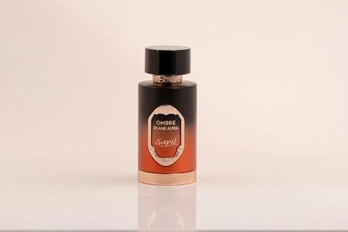 Sapil Ombre Flame Aura Unisex Eau De Parfum - Spiced Oud, Vanilla, Tonka & Amber - Long-Lasting Warm Woody Perfume - 3.38 oz