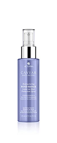 Alterna Haircare CAVIAR Anti-Aging Restructuring Bond Repair Leave-in Heat Protection Spray 4.2 Fl Oz | Strengthens and Protects Damaged Hair