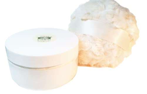 Honeysuckle Scented Silk Dusting Powder Set - 8 oz Jar Silk Powder and Silky Body Powder Puff