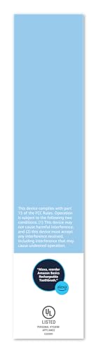 Amazon Basics Power Rechargeable Toothbrush with EasyFlex Brush Heads, Bacteria Defense and Replace-Me Bristles, 2-Minute Quadrant Timer