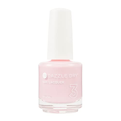 Dazzle Dry Nail Lacquer (Step 3) - Girlishly Giddy - A classic light pink with cool undertones. Full coverage cream. (0.5 fl oz)