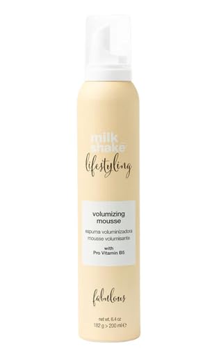 milk_shake Lifestyling Volumizing Mousse - Medium to Strong Holding Foam | Provides Body, Volume, and Curl Retention | 6.4 oz (200 ml)