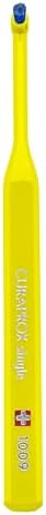 Curaprox CS 1009 Single Toothbrush – Braces, Implants and Isolated Teeth | Ultra-Soft Single Tuft | Targeted Gumline Cleaning