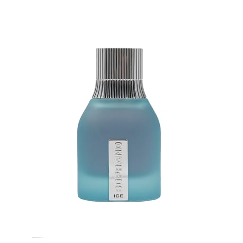 Soprano Ice Eau De Parfum for Men – 3.4 Fl Oz | Long Lasting Fresh Fragrance with Bergamot, Ginger, Apple & Musk | Cool Masculine Scent | Day & Night Perfume Spray