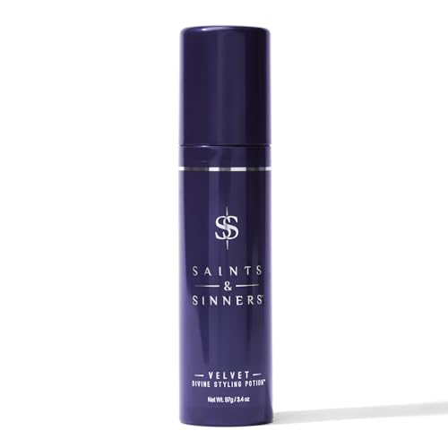 Saints & Sinners Award Winning Velvet Divine Hair Styling Potion, Thermal Protectant, Shine & Defrizzes Hair, Moisturizing Anti-Frizz Hair Cream, Helps Dry Hair, 3.4 oz