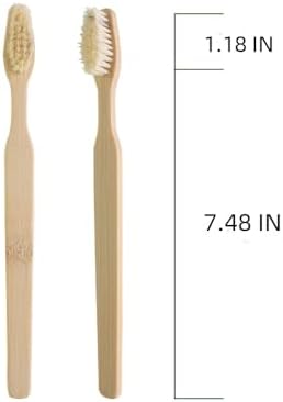Bamboo Toothbrushes, Boar Bristle Toothbrush, Biodegradable Natural Bamboo Wooden Toothbrush (4)